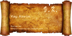 Vay Kevin névjegykártya